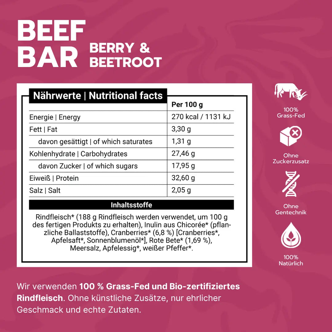 Beef Proteinsnack Probierpaket BIO