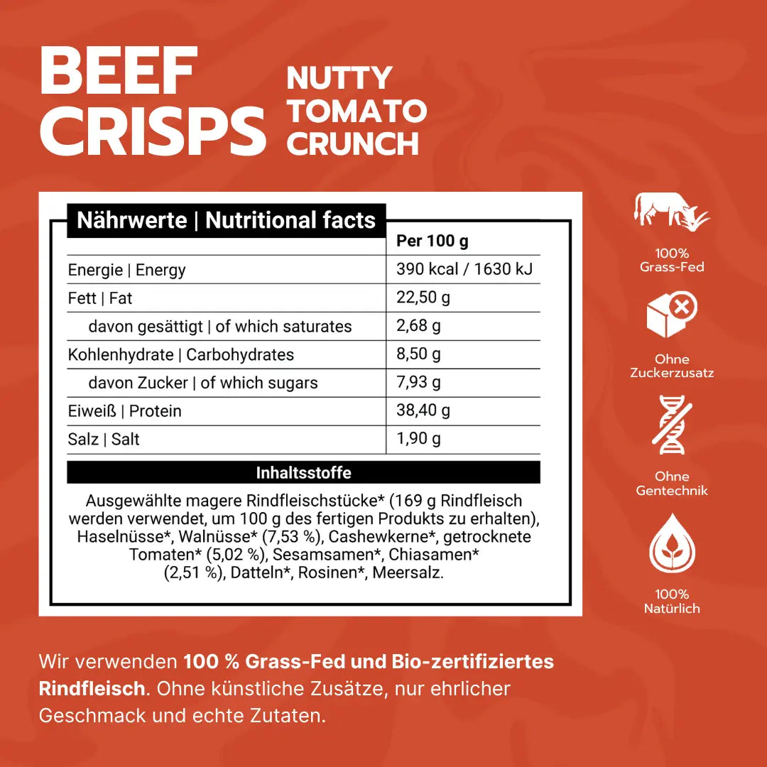 Beef Crisps Nutty Tomato Crunch