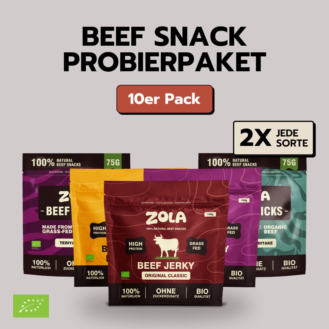Beef Proteinsnack Probierpaket BIO
