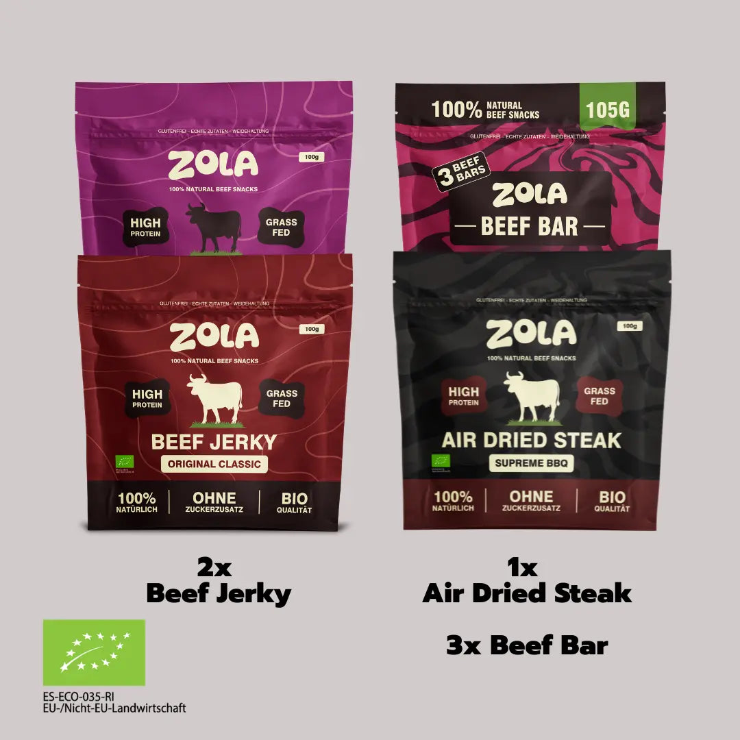 Beef Proteinsnack Probierpaket BIO