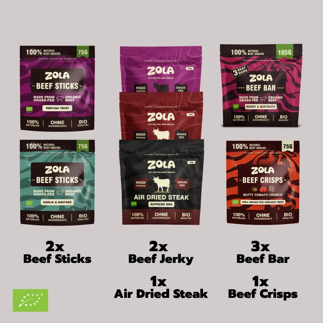 Beef Proteinsnack Probierpaket BIO
