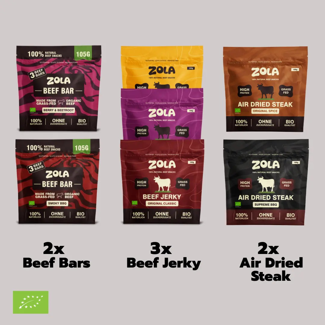Beef Proteinsnack Probierpaket BIO