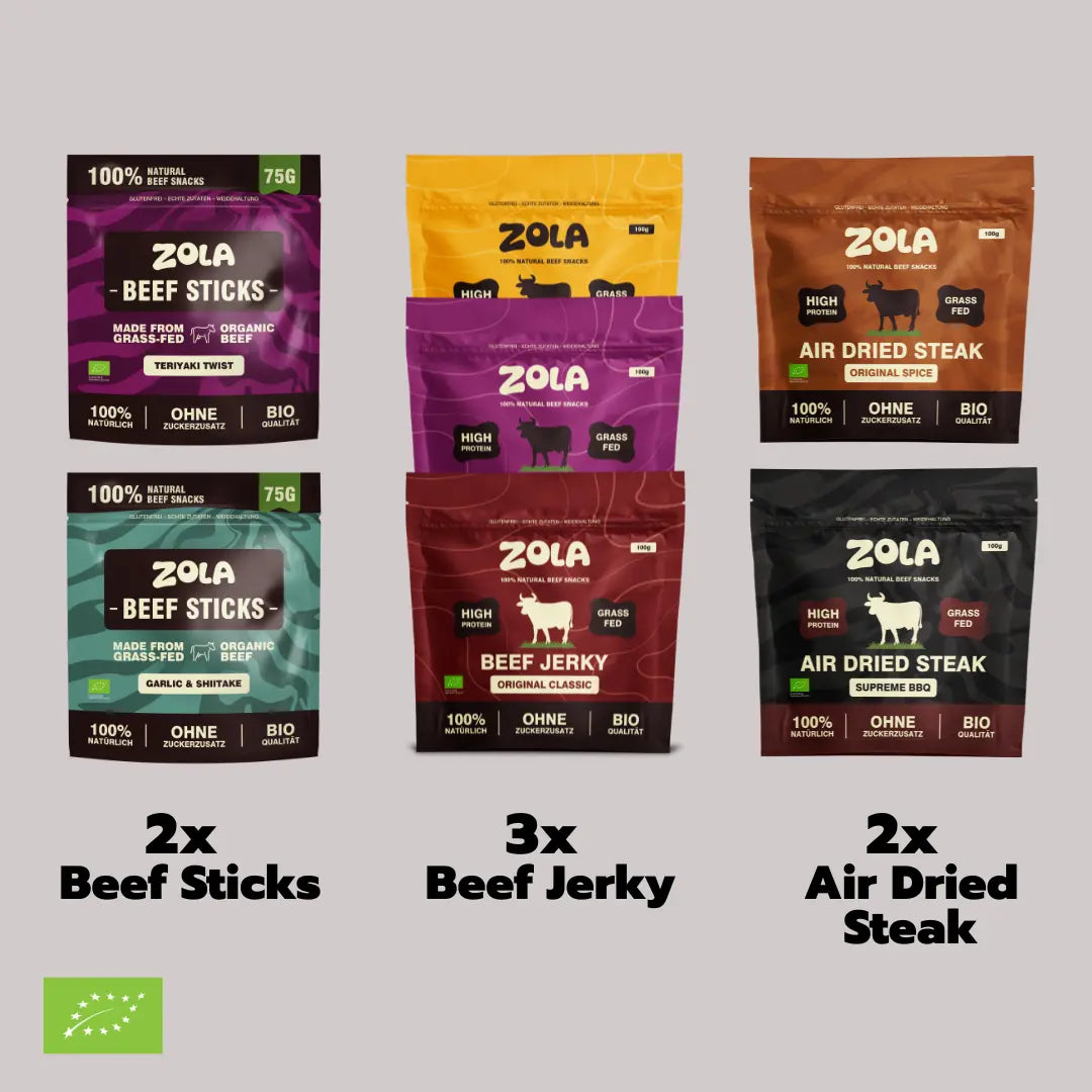 Beef Proteinsnack Probierpaket BIO